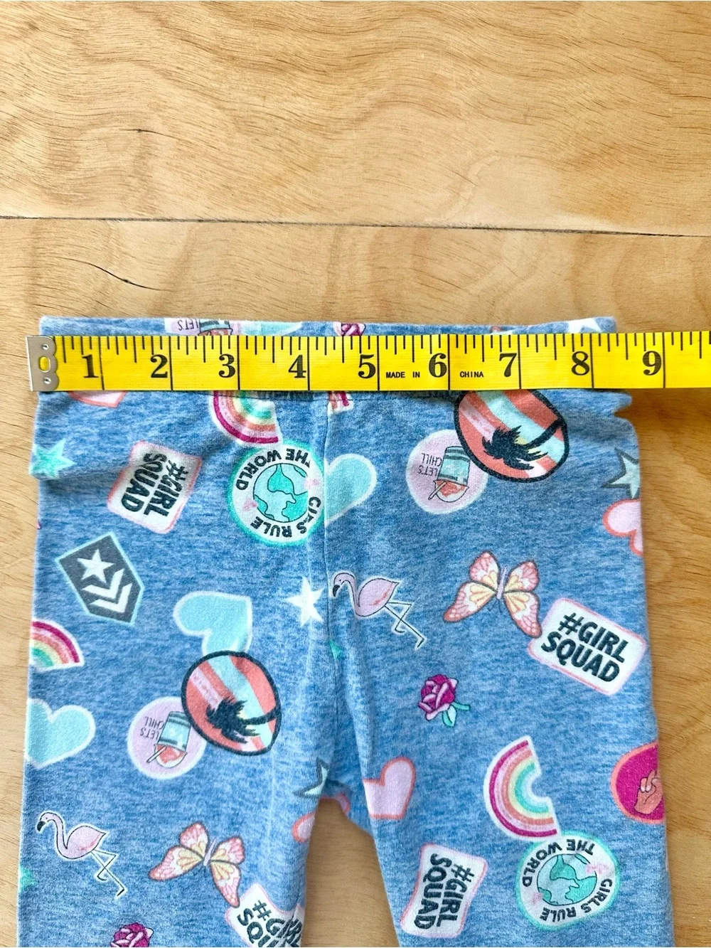 The Children’s Place Girls Blue Sticker Print Capri Leggings 4T #GirlSquad